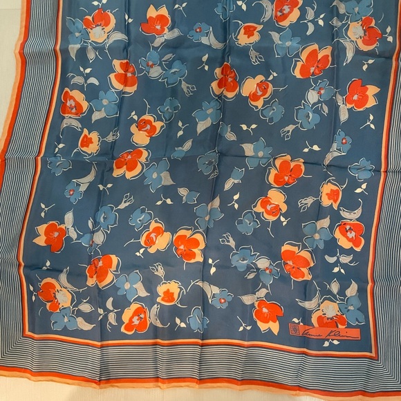 Vintage Ann Klein silk scarf, 25” x 25” - Picture 2 of 2